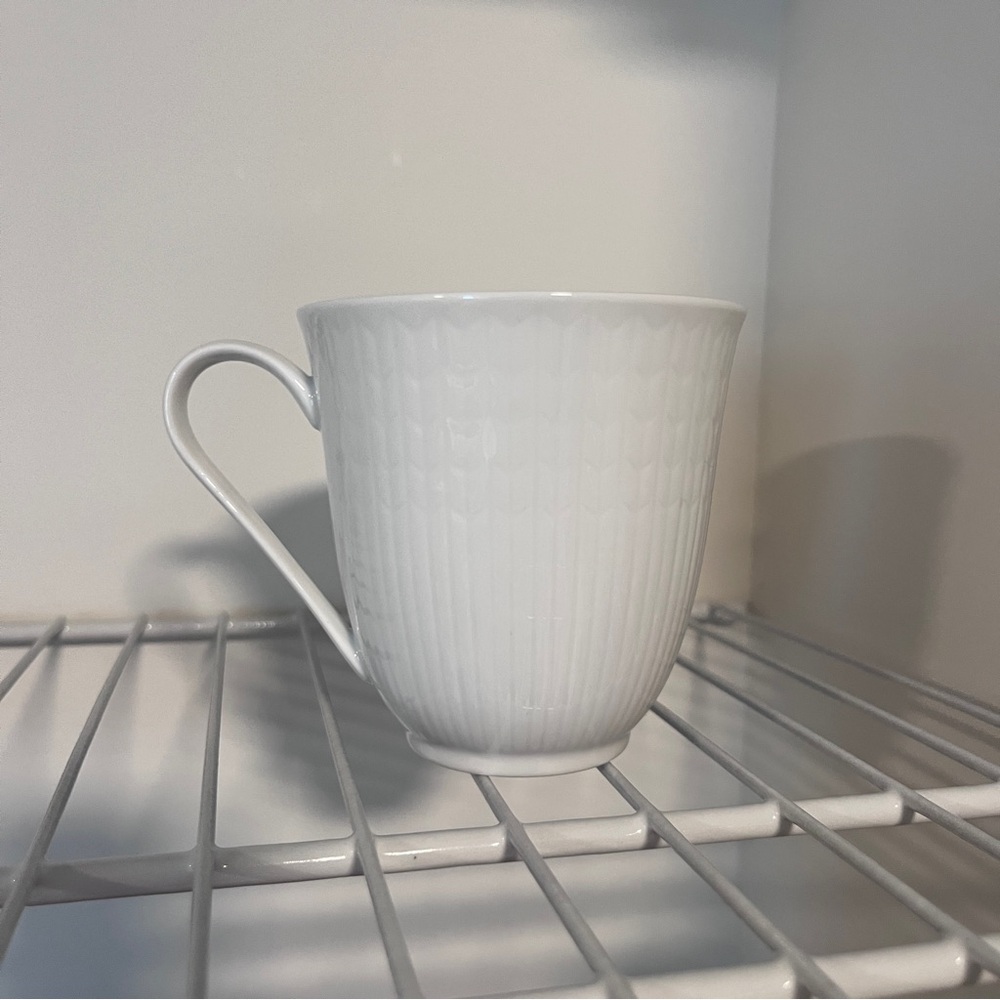 Rorstrand Porcelain Mug Swedish Grace in Snow -White EUC Coffee Tea Mug